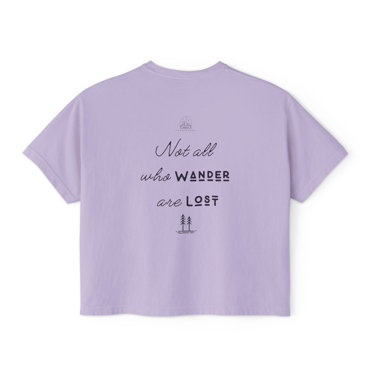 Wanderlust Gnome | Boxy Crop Top | Heavy Weight Cotton Cozieness