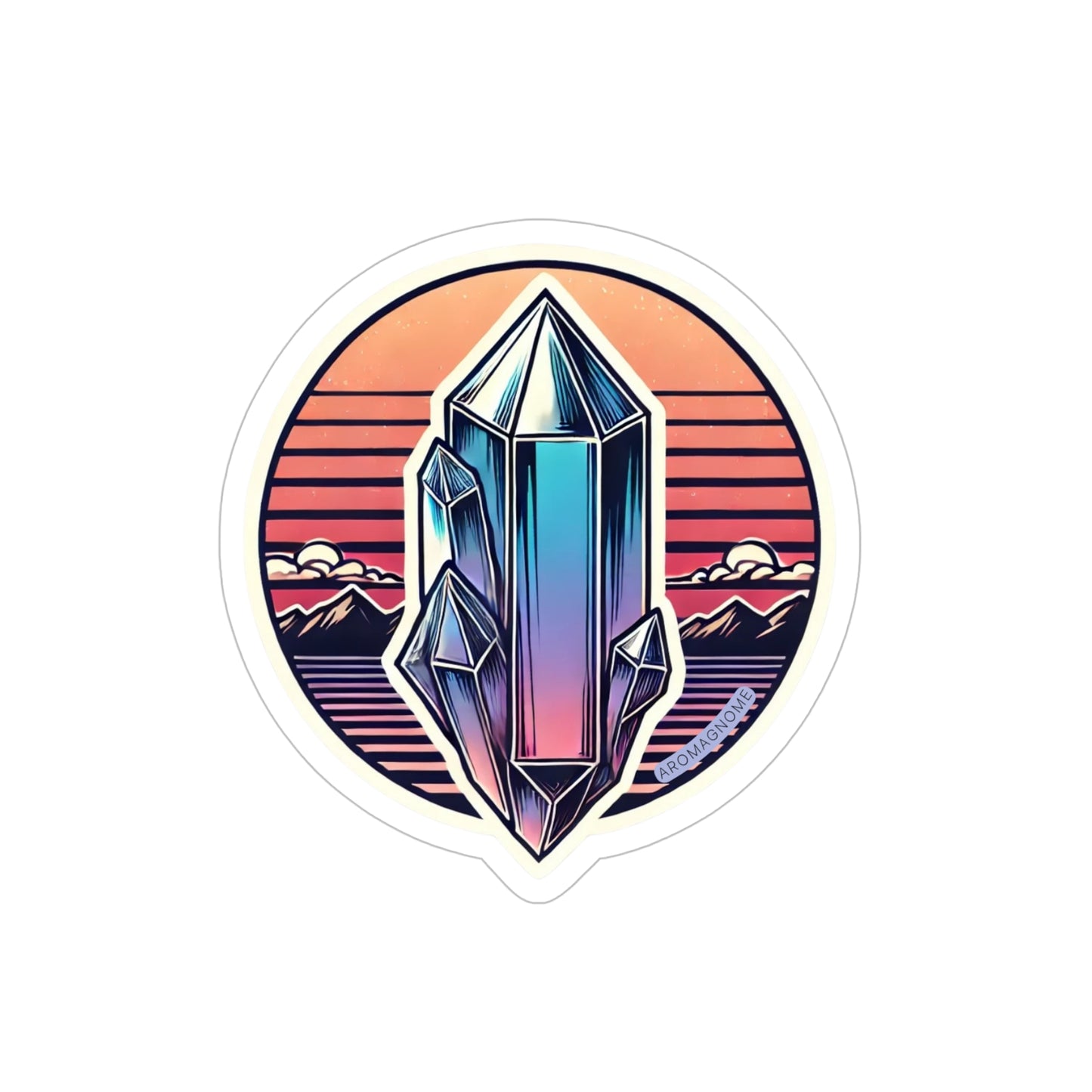 Crystal Sunset | Retro-Vintage Sticker