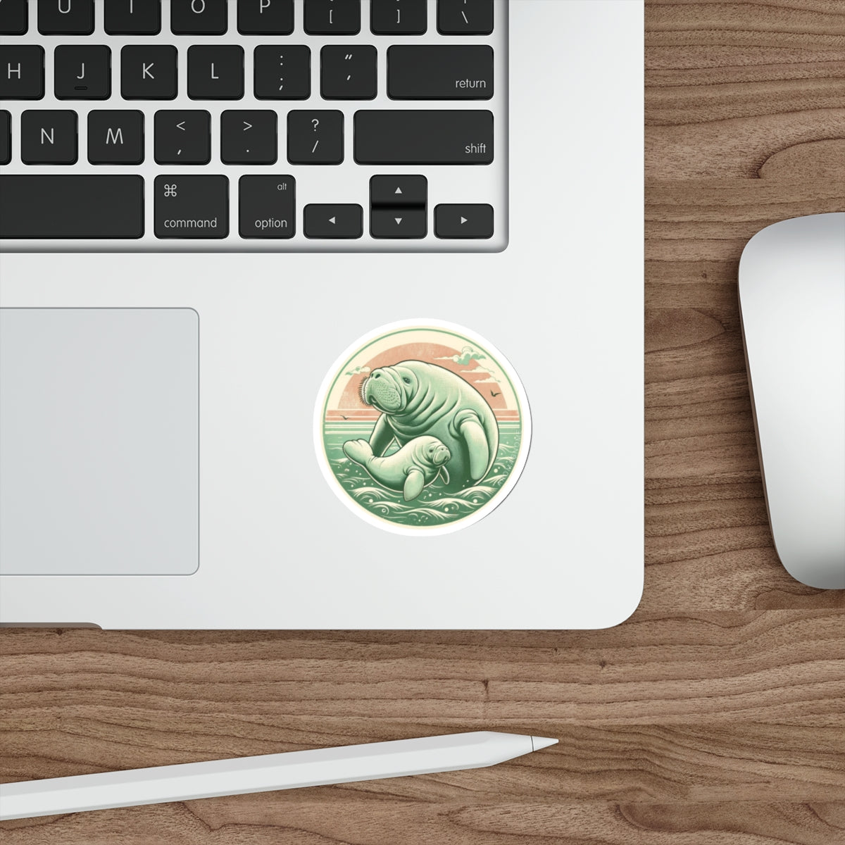 Manatee Mama | Retro-Vintage Sticker