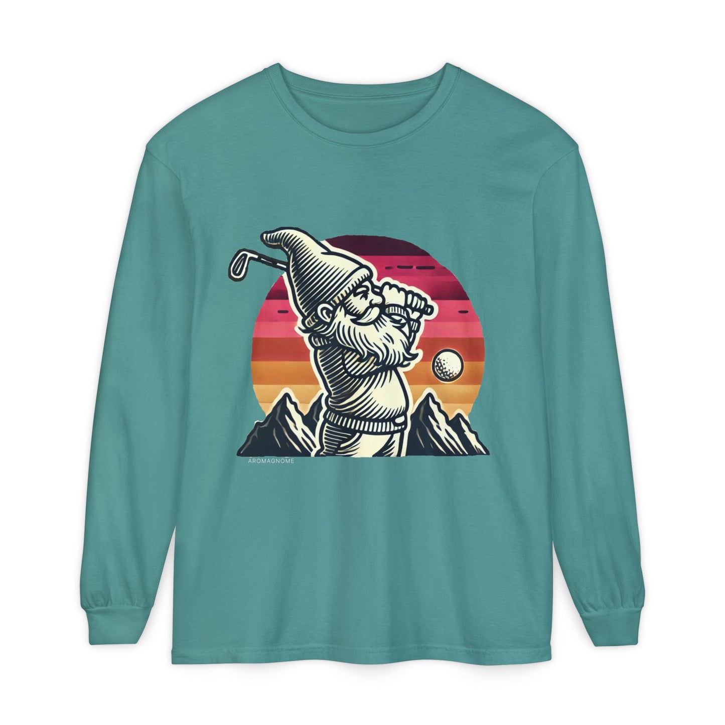 Golf Gnome | Unisex Garment-dyed Long Sleeve Shirt