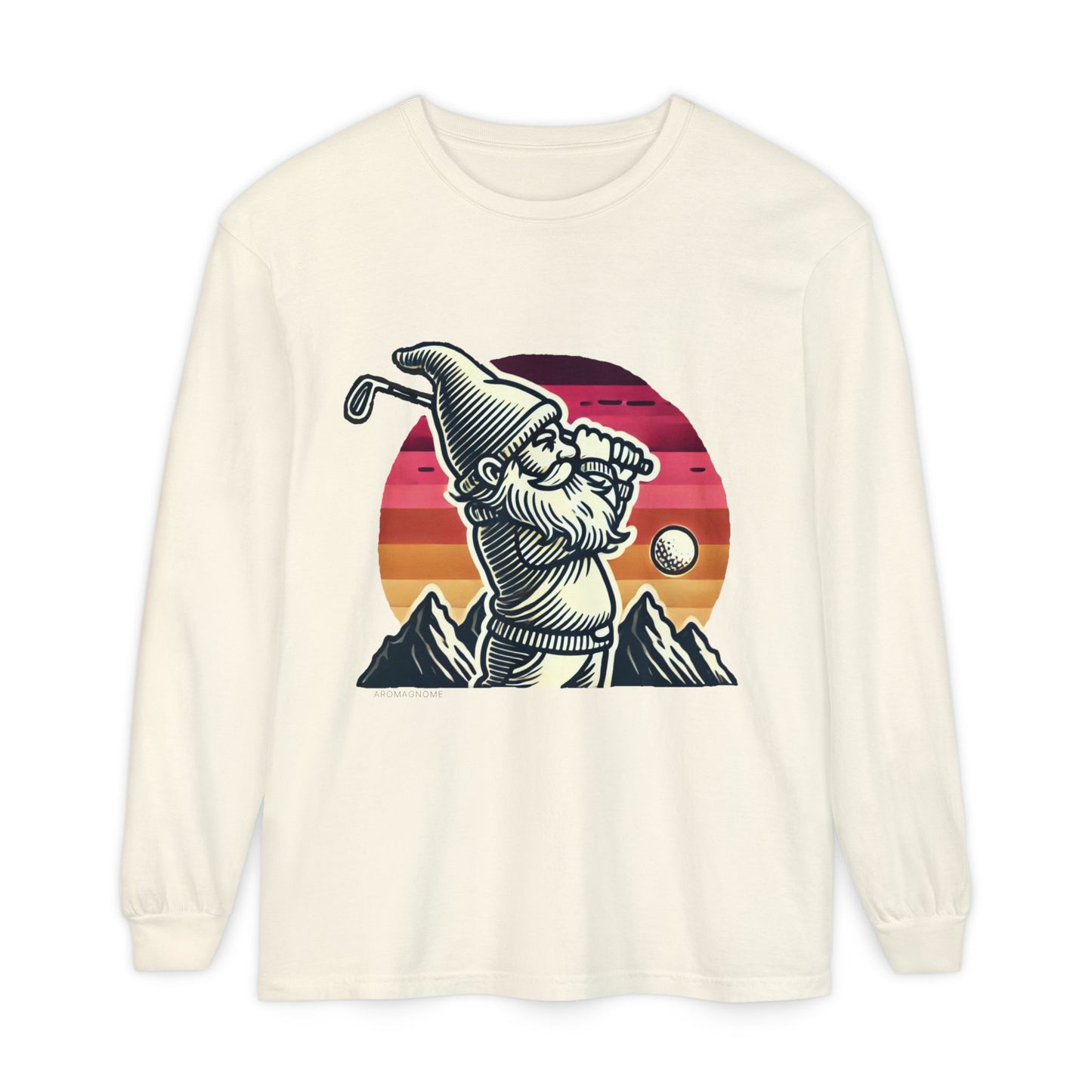 Golf Gnome | Unisex Garment-dyed Long Sleeve Shirt