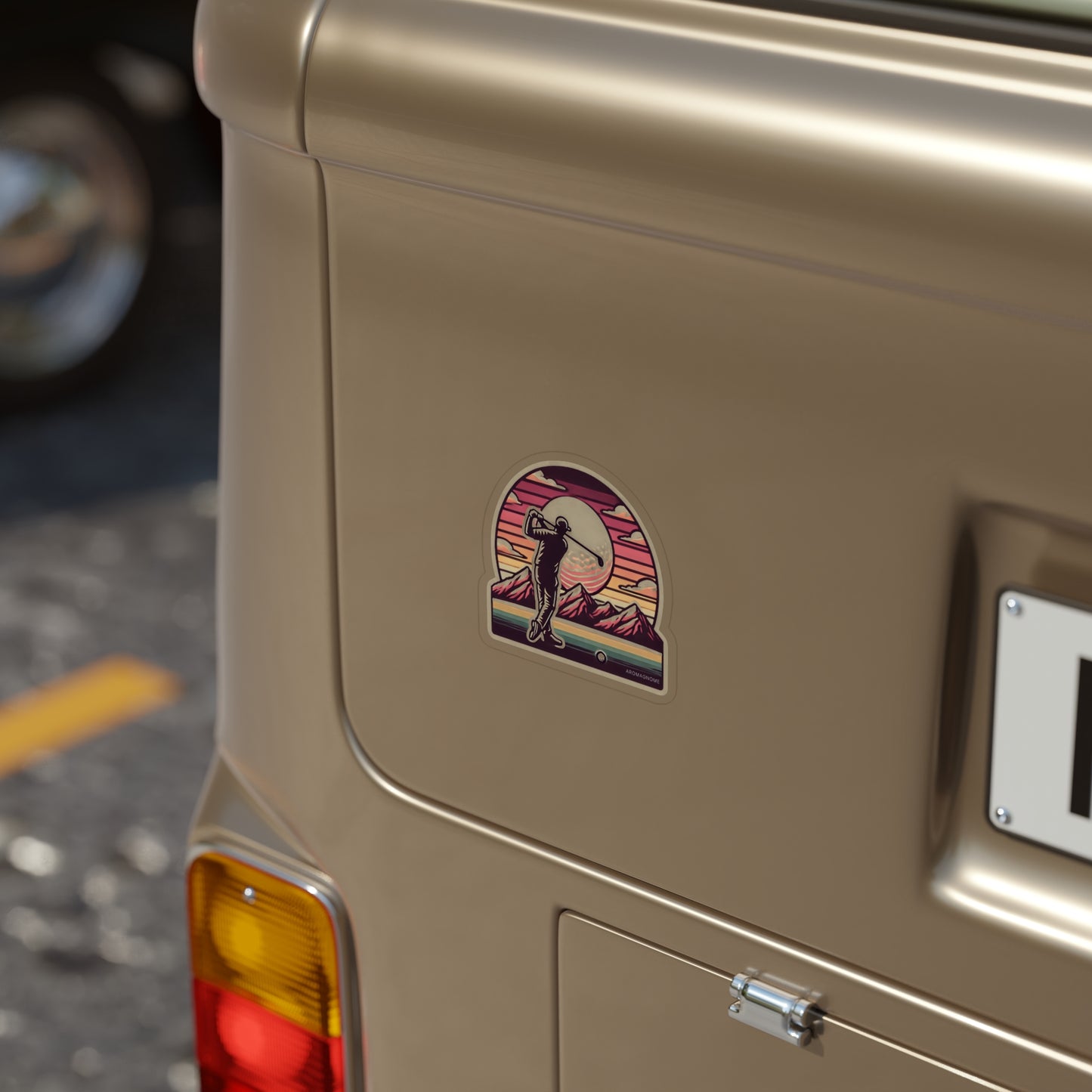 Golf Sunset | Retro-Vintage Sticker