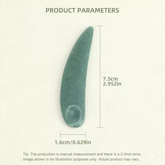 Aventurine Spoon Facial Applicator | Crystal Beauty Tool | Smooth Application for Creams & Serums