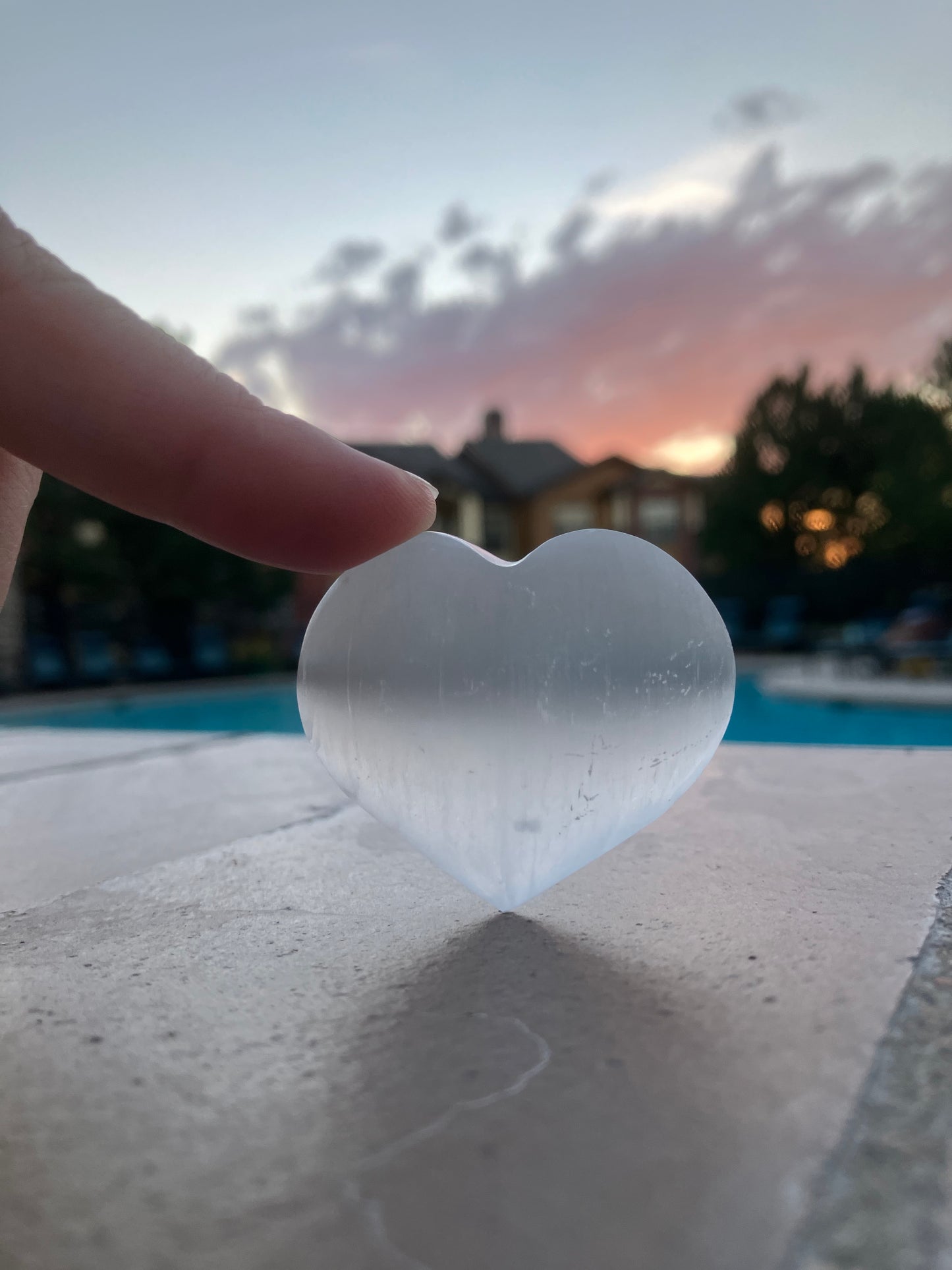 Natural Selenite Hearts | Crystal Carving
