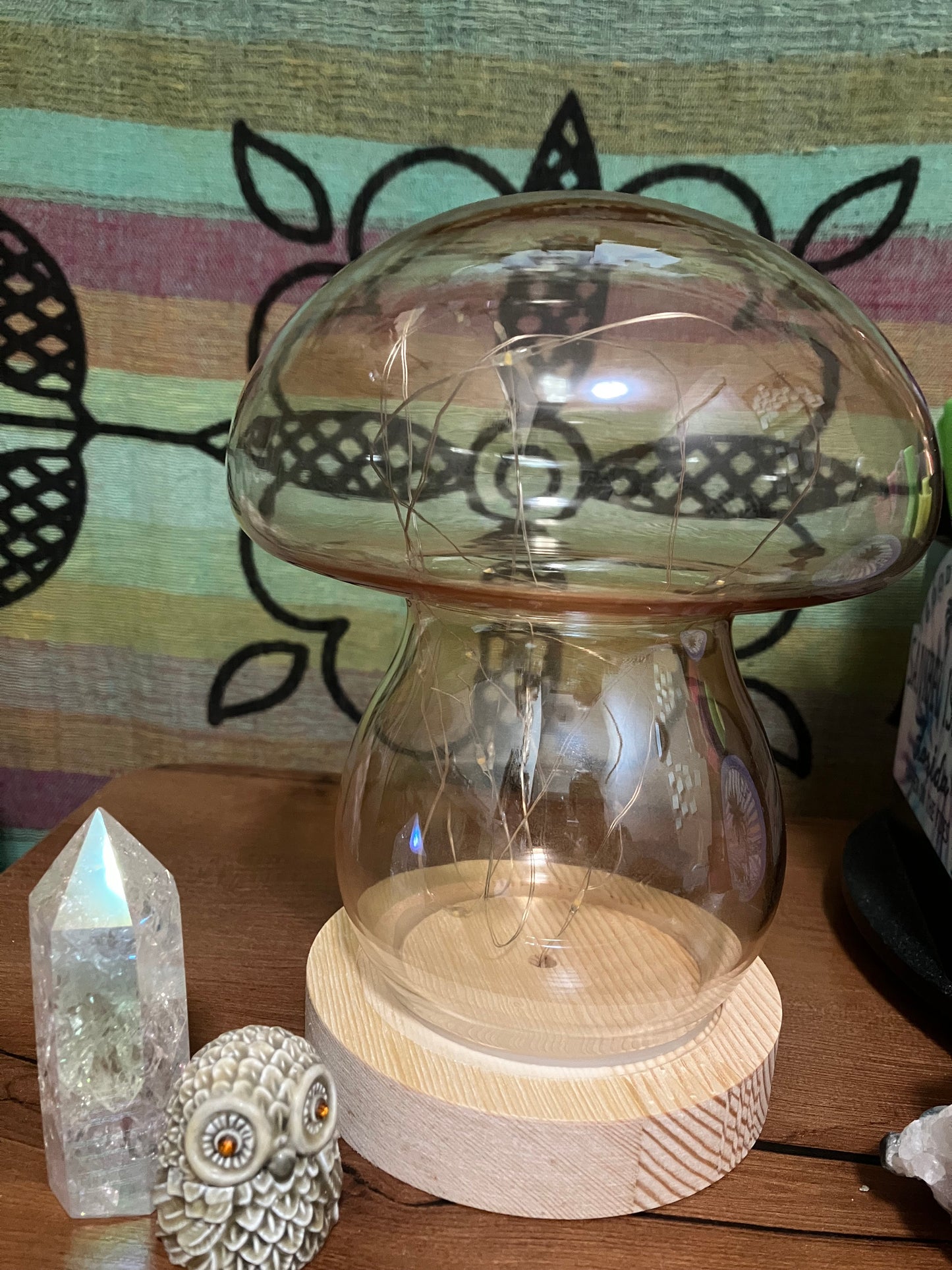 Fairy Light-Filled Mushroom | Cordless Light | Portable