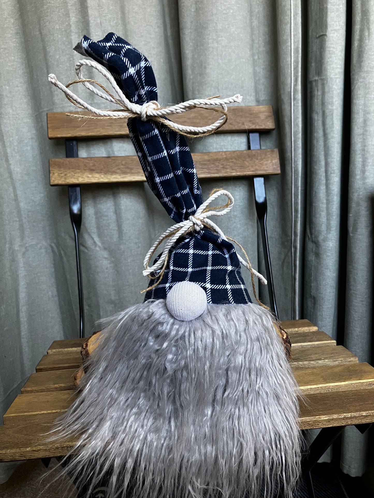 Deep Navy Plaid Gnome | The Original AromaGnome | Handcrafted Home Decor Diffusers