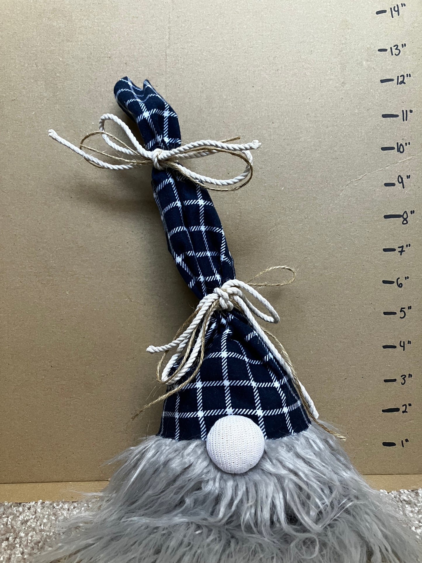 Deep Navy Plaid Gnome | The Original AromaGnome | Handcrafted Home Decor Diffusers