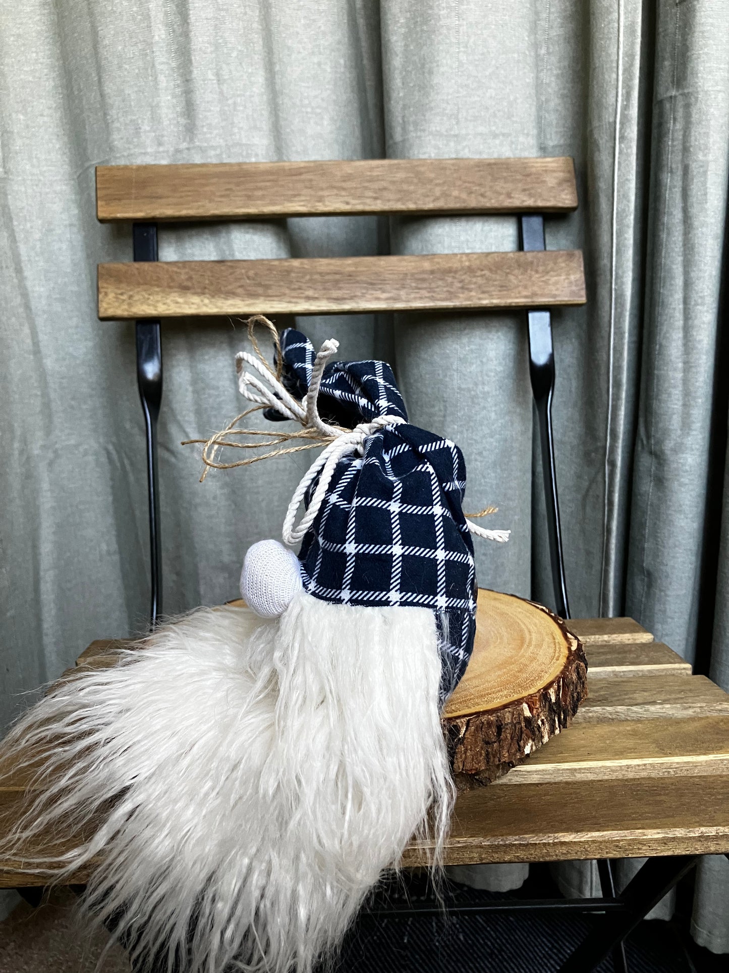 Deep Navy Plaid Gnome | The Original AromaGnome | Handcrafted Home Decor Diffusers