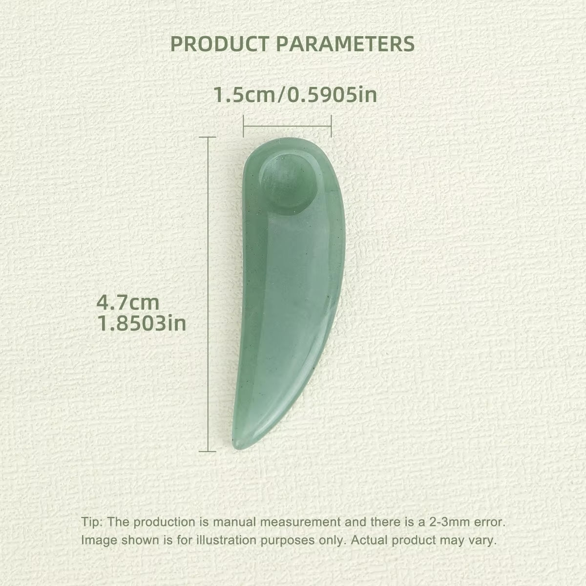 Aventurine Spoon Facial Applicator | Crystal Beauty Tool | Smooth Application for Creams & Serums