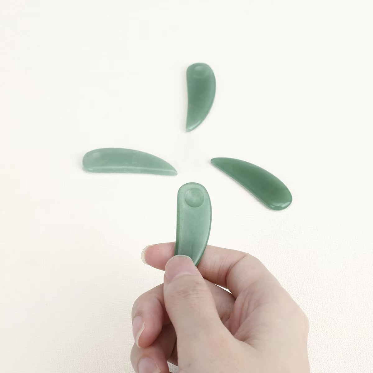 Aventurine Spoon Facial Applicator | Crystal Beauty Tool | Smooth Application for Creams & Serums