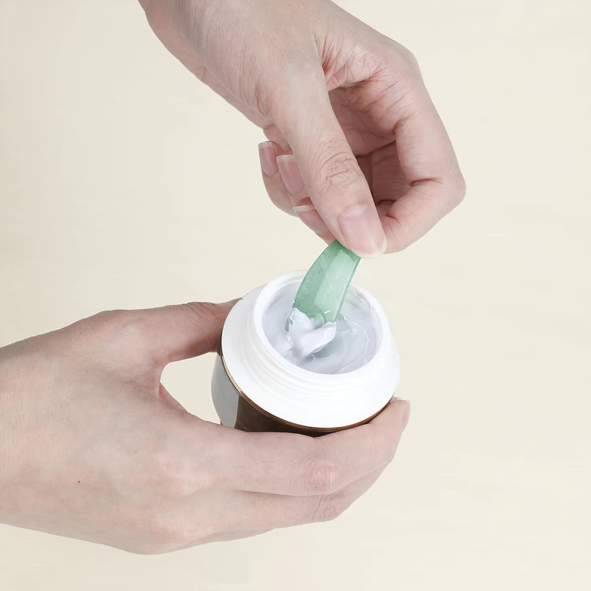 Aventurine Spoon Facial Applicator | Crystal Beauty Tool | Smooth Application for Creams & Serums