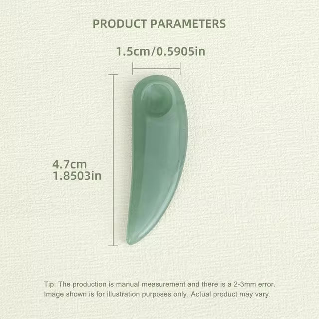 Aventurine Spoon Facial Applicator | Crystal Beauty Tool | Smooth Application for Creams & Serums