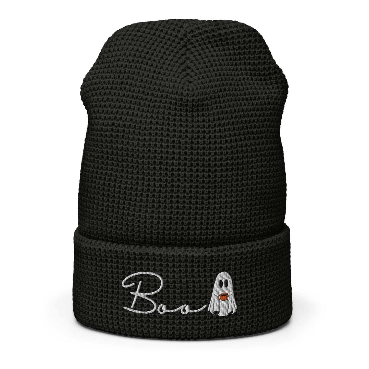 Boo Beanie | Waffle Knit Slouchy Beanie