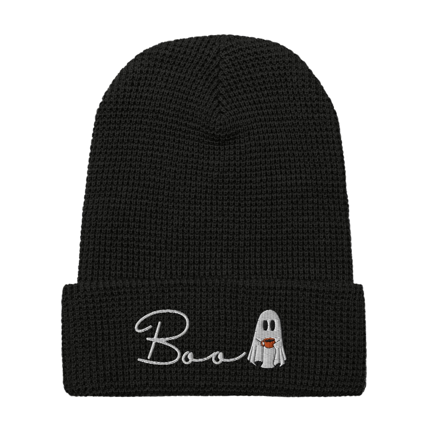 Boo Beanie | Waffle Knit Slouchy Beanie