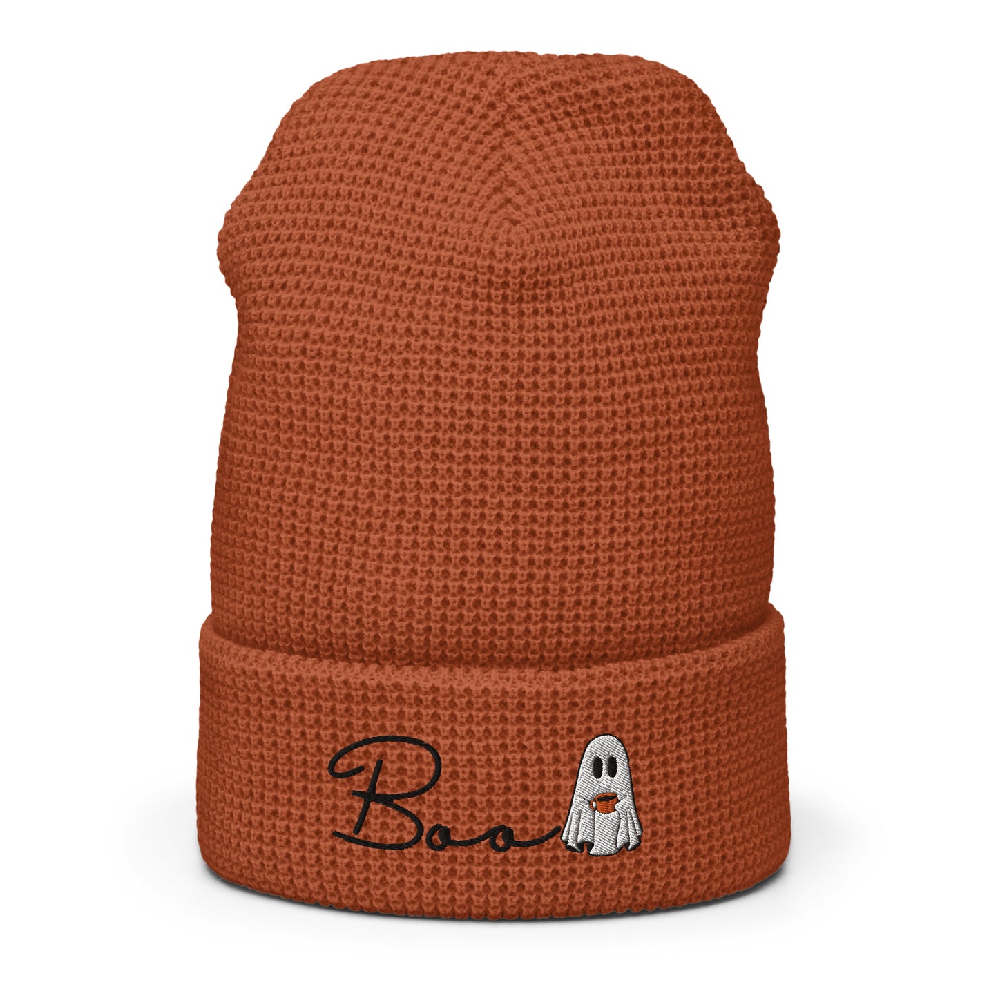 Boo Beanie | Waffle Knit Slouchy Beanie