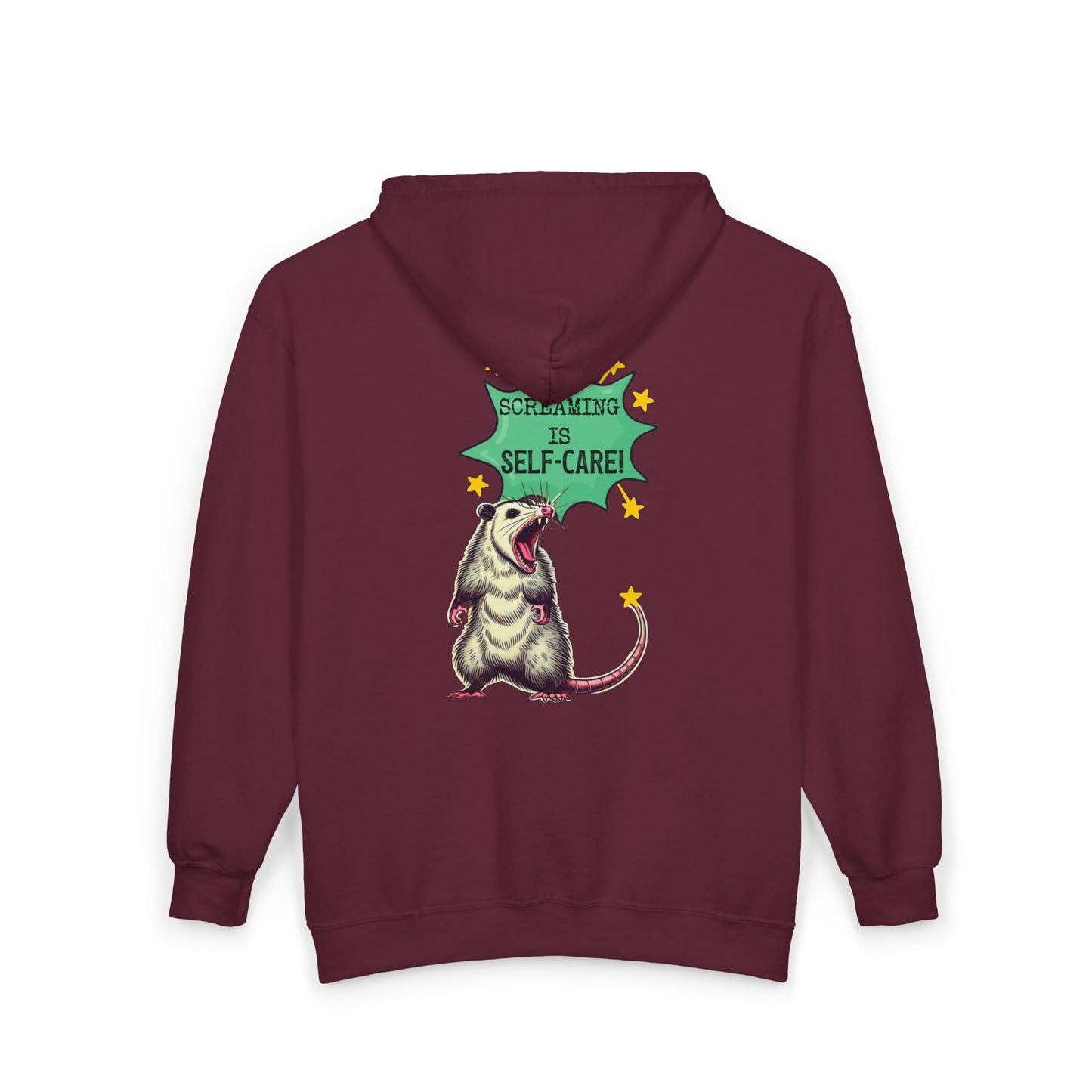 Zip Hoodie — Screaming is Self-Care Graphic Zip-Up