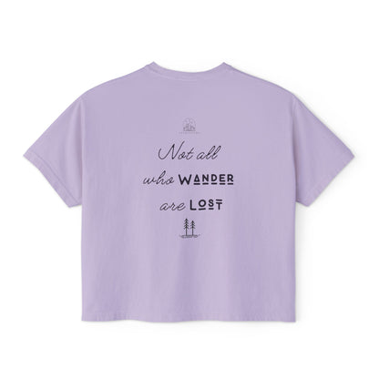 Wanderlust Gnome | Boxy Crop Top | Heavy Weight Cotton Cozieness