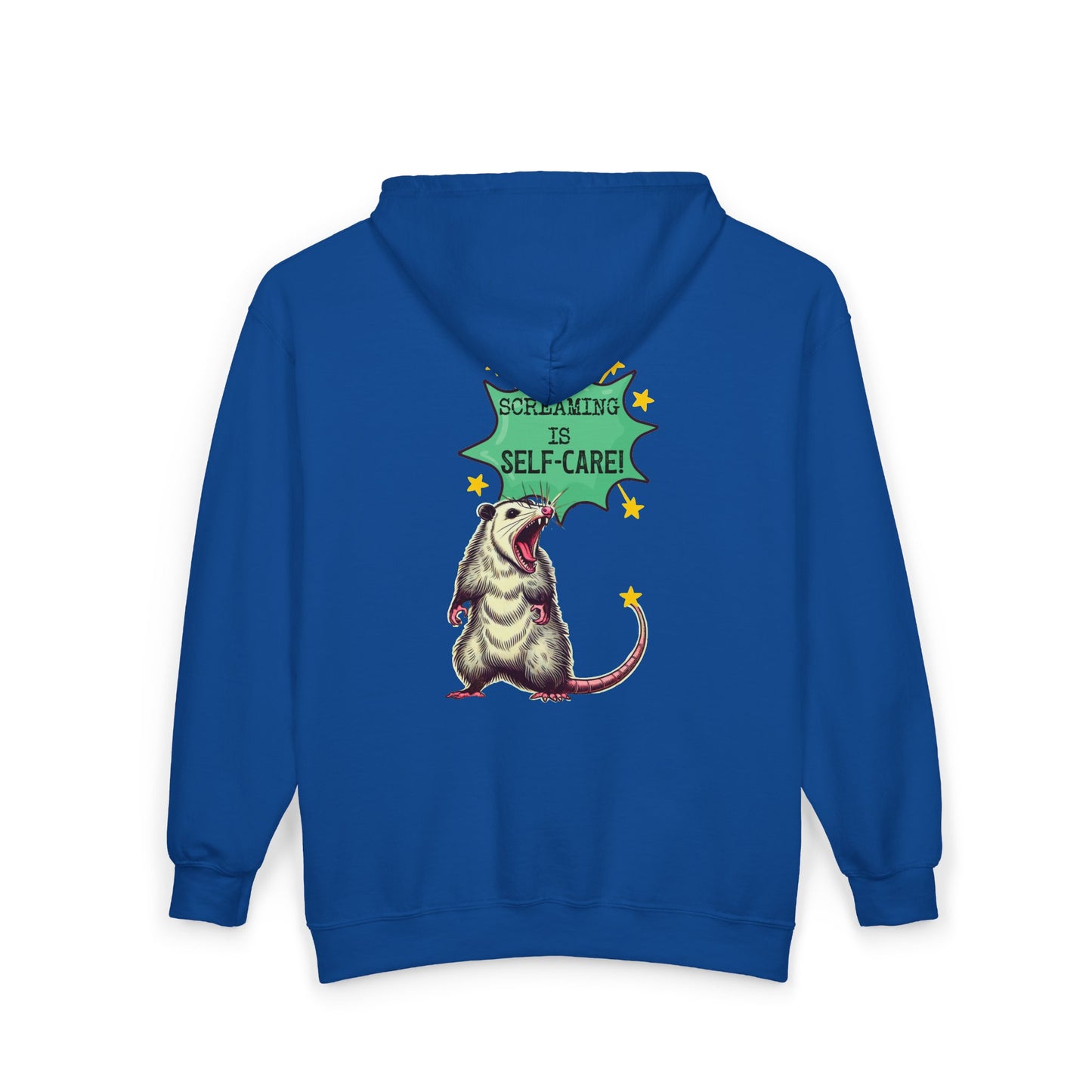 Zip Hoodie — Screaming is Self-Care Graphic Zip-Up