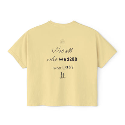 Wanderlust Gnome | Boxy Crop Top | Heavy Weight Cotton Cozieness