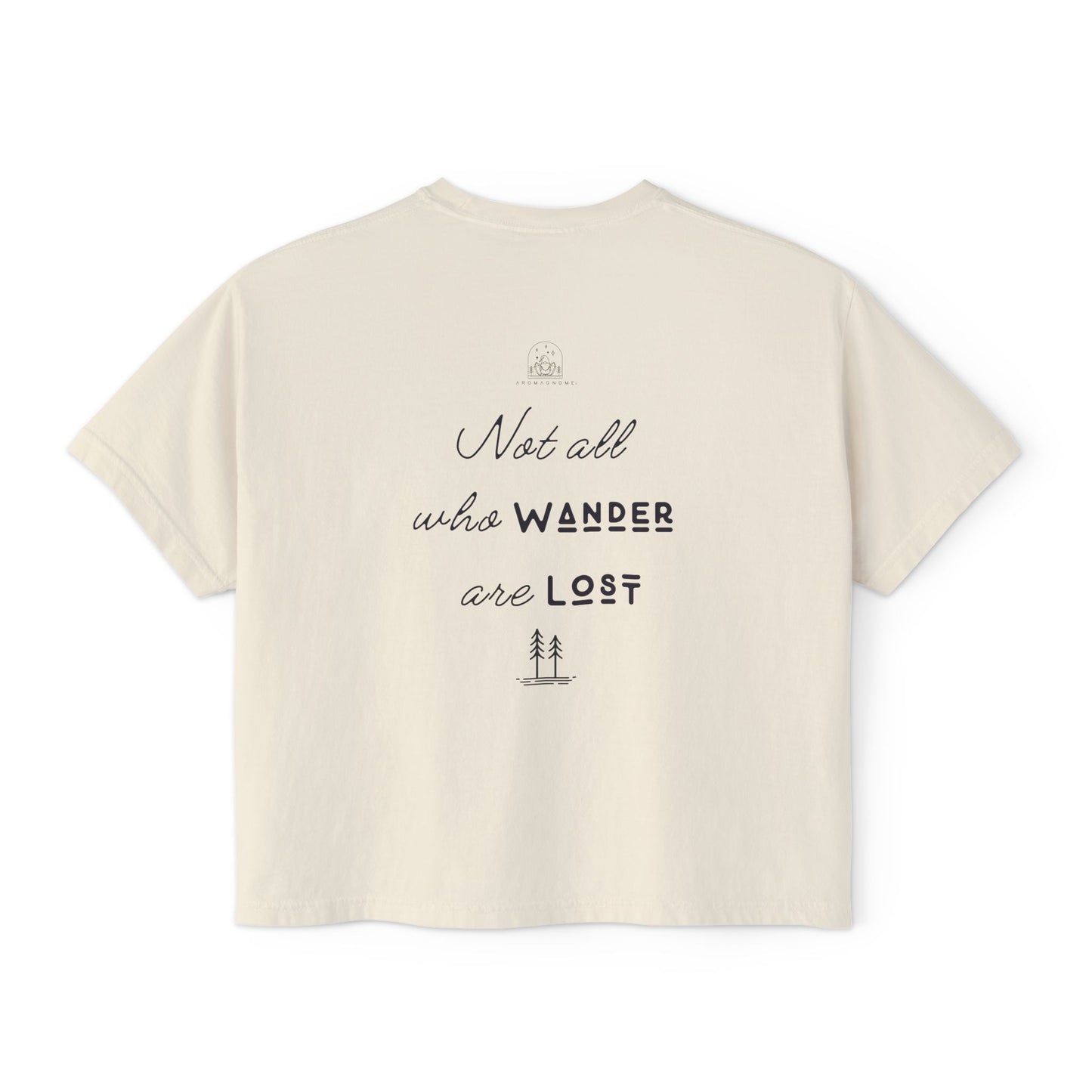 Wanderlust Gnome | Boxy Crop Top | Heavy Weight Cotton Cozieness