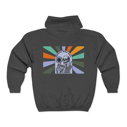 Nightmare Before Coffee | Unisex Full Zip Hooded Jacket