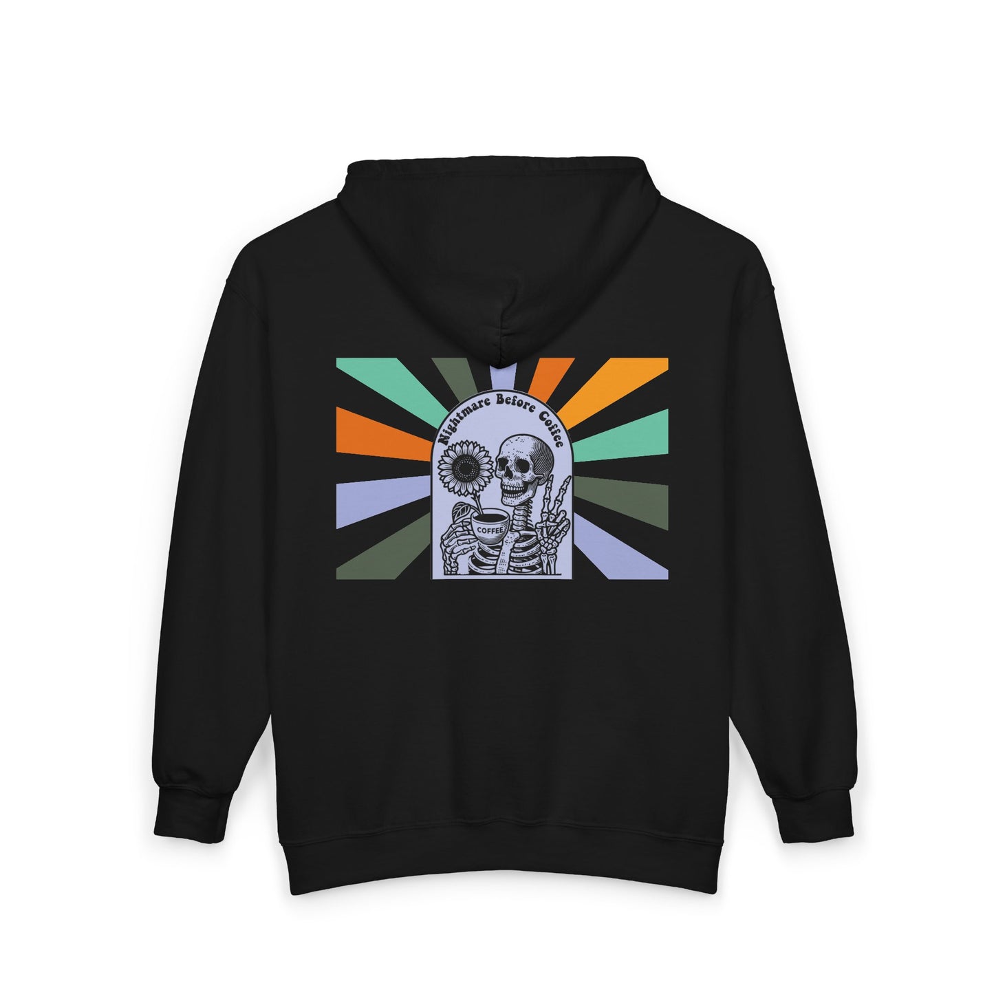 Nightmare Before Coffee | Unisex Full Zip Hooded Jacket