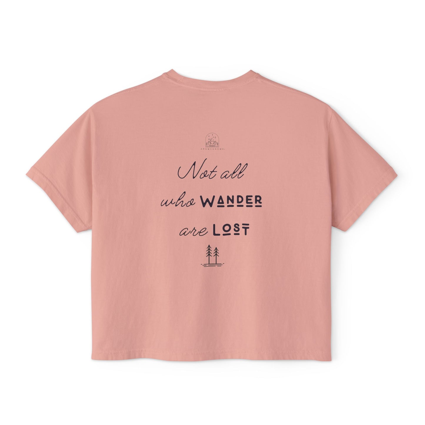Wanderlust Gnome | Boxy Crop Top | Heavy Weight Cotton Cozieness