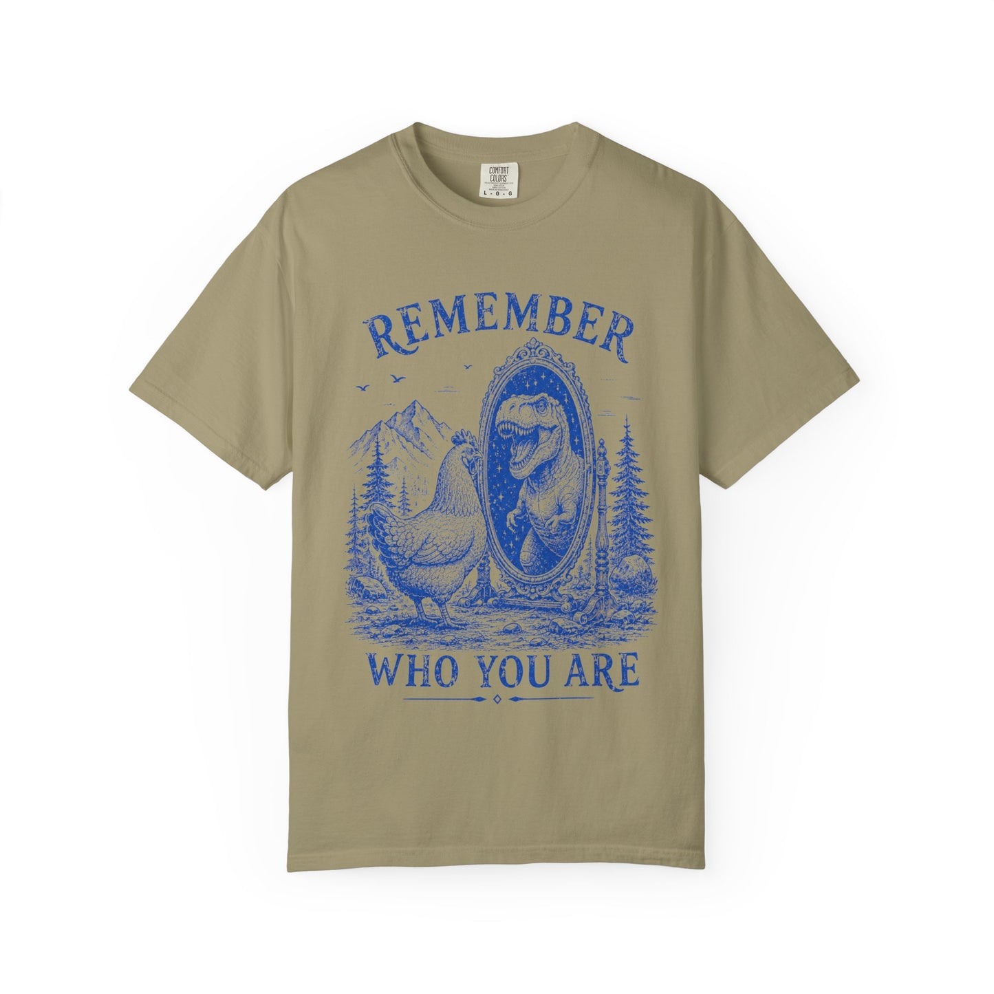 Dude Dino | Remember Who You Are Chicken & T-Rex Graphic Tee