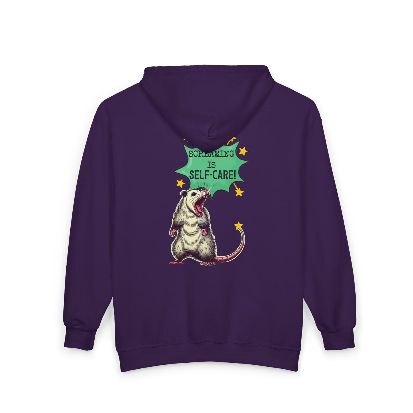 Zip Hoodie — Screaming is Self-Care Graphic Zip-Up