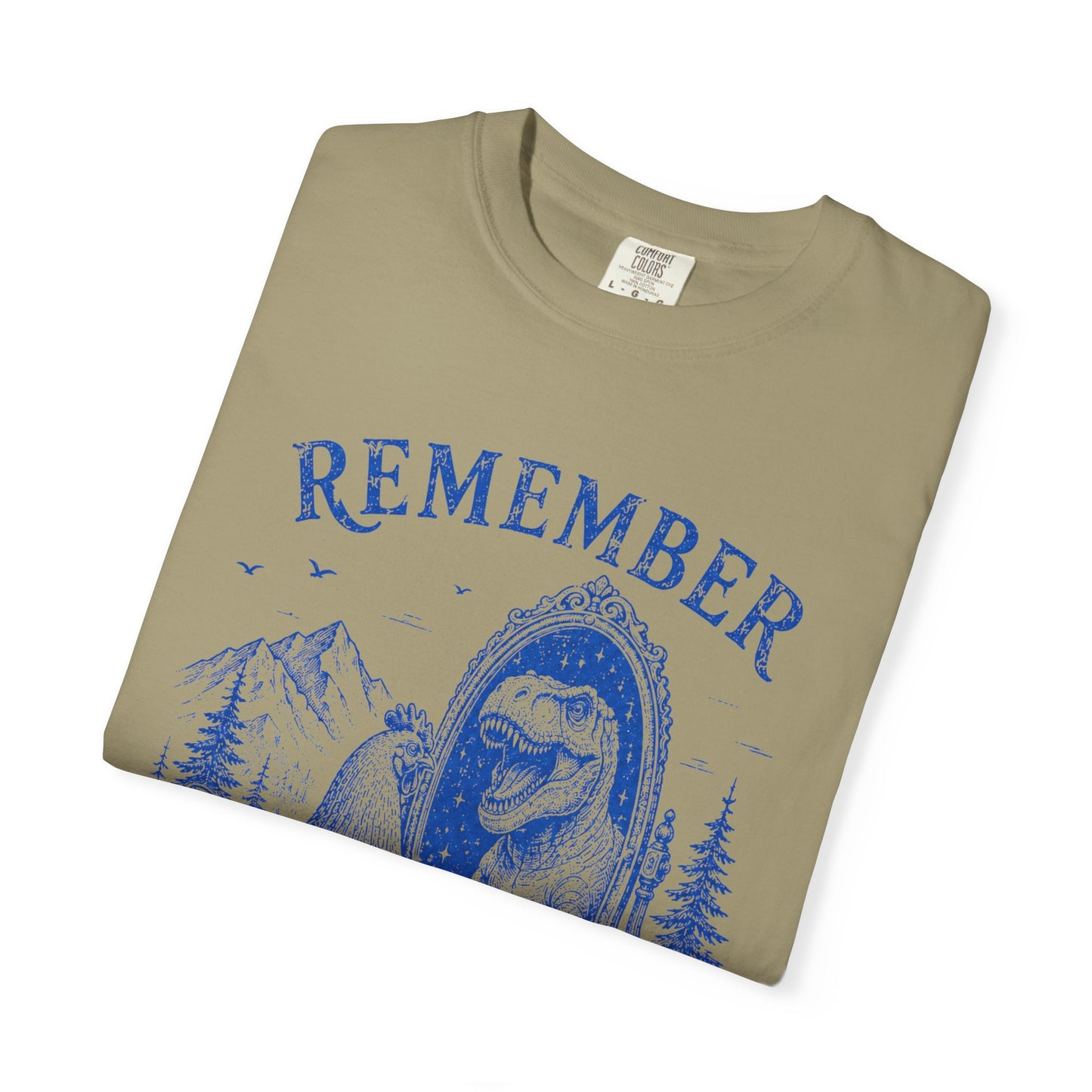 Dude Dino | Remember Who You Are Chicken & T-Rex Graphic Tee