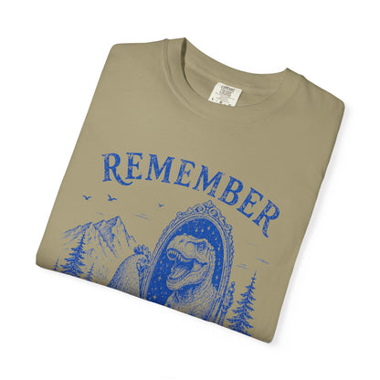 Dude Dino | Remember Who You Are Chicken & T-Rex Graphic Tee