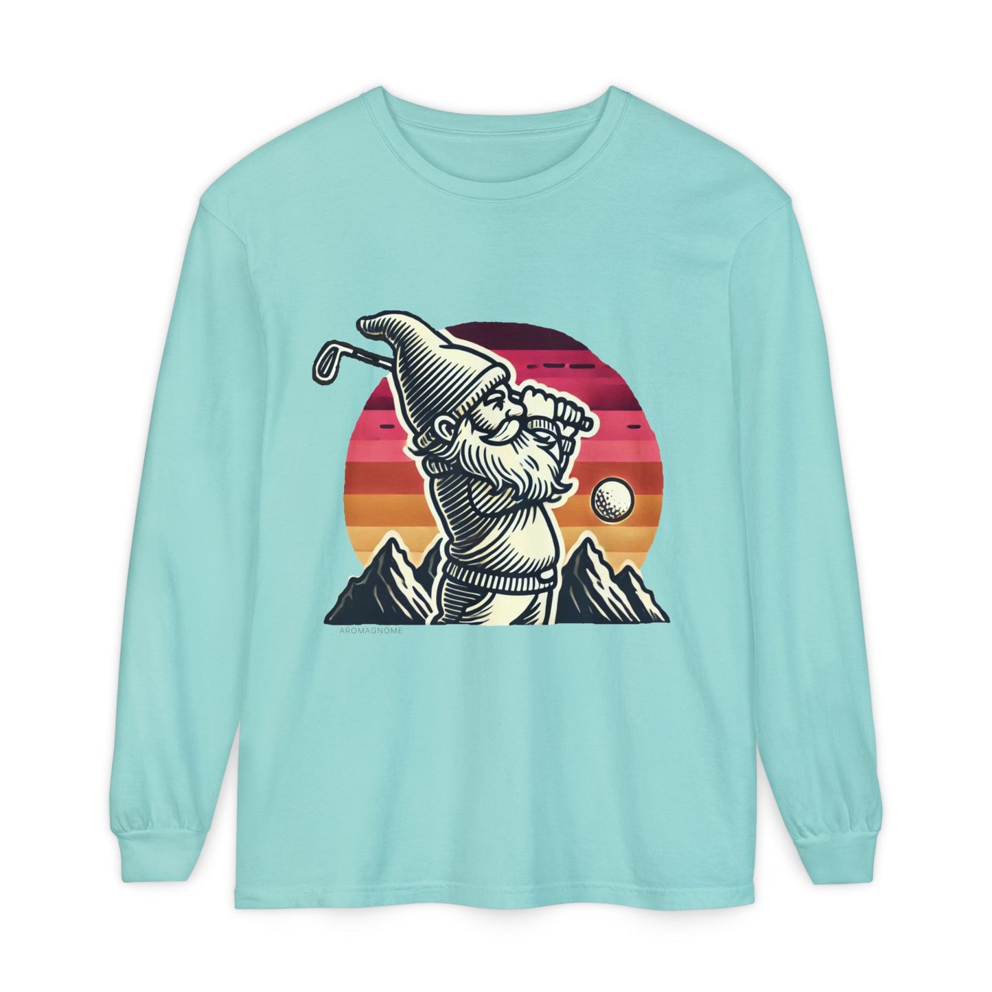 Golf Gnome | Unisex Garment-dyed Long Sleeve Shirt