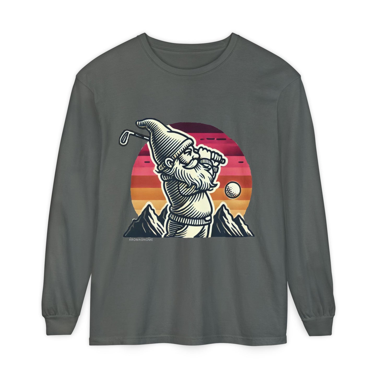 Golf Gnome | Unisex Garment-dyed Long Sleeve Shirt
