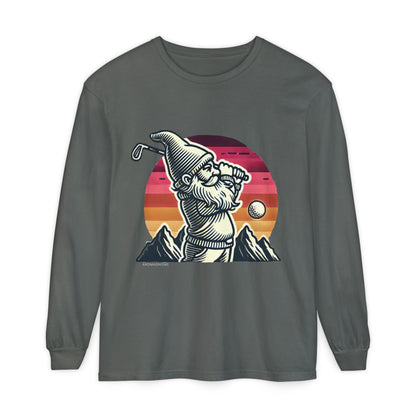 Golf Gnome | Unisex Garment-dyed Long Sleeve Shirt