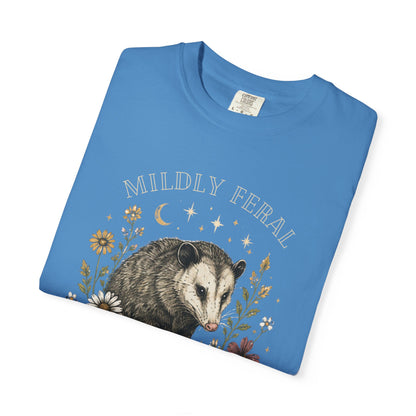 Mildly Feral Mostly Floral T-Shirt — Possum Floral Graphic Tee