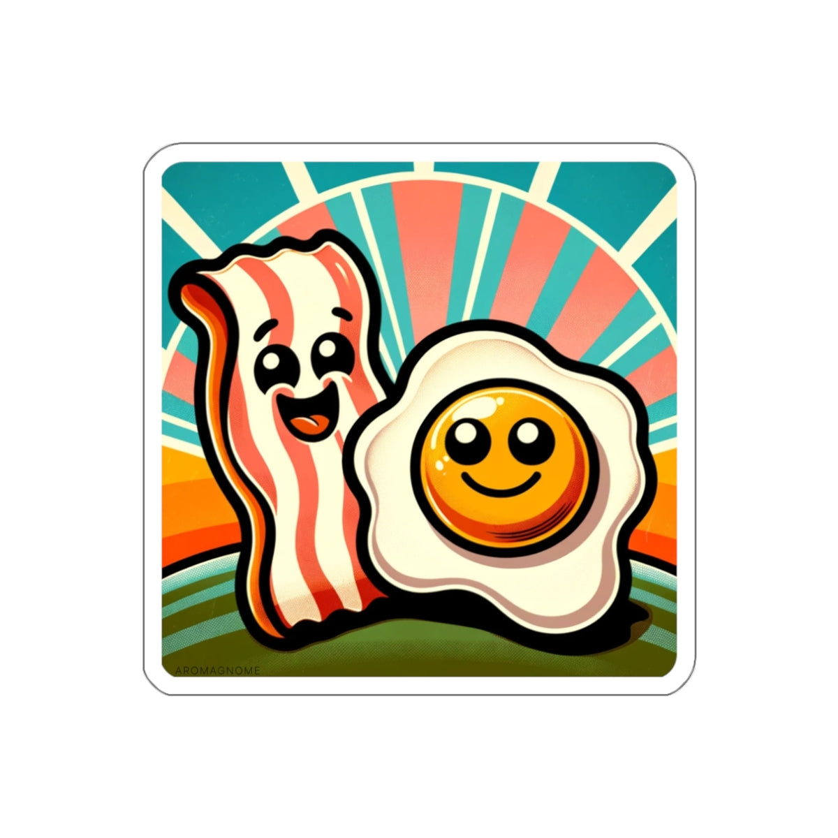 Bacon & Egg Besties | Retro Sticker
