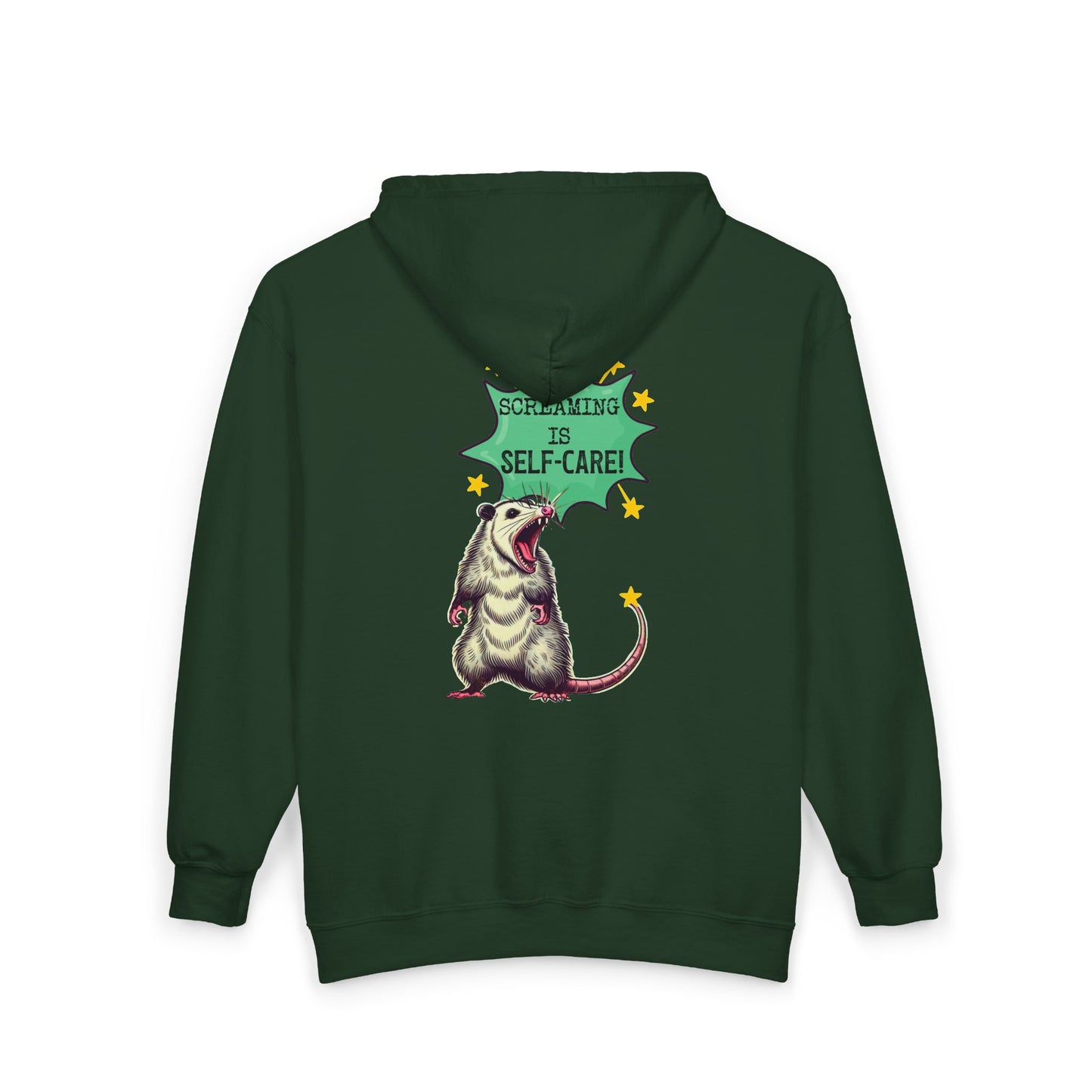 Zip Hoodie — Screaming is Self-Care Graphic Zip-Up