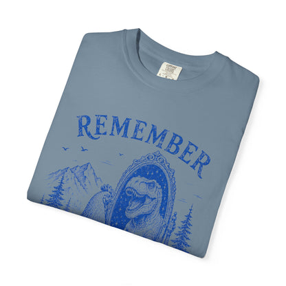 Dude Dino | Remember Who You Are Chicken & T-Rex Graphic Tee