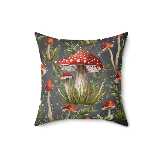 Mushroom & Moss Magic | Accent Pillow