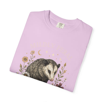 Mildly Feral Mostly Floral T-Shirt — Possum Floral Graphic Tee