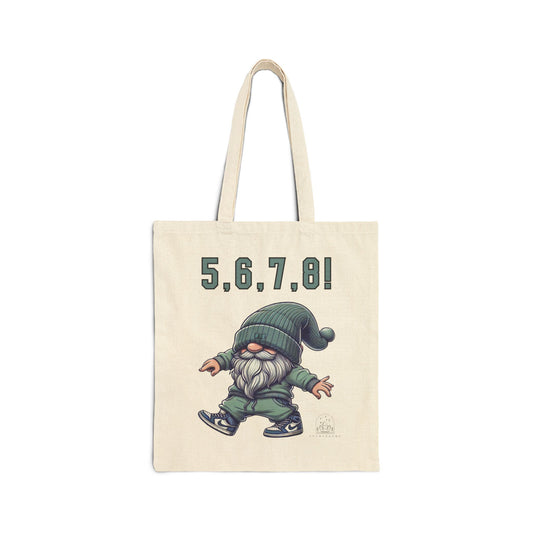 Dance Count Hip Hop Gnome | Cotton Canvas Tote Bag