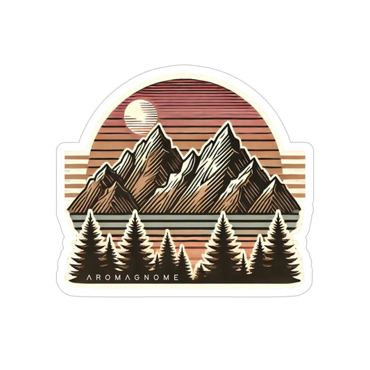Mountain Sunset | Retro-Vintage Sticker