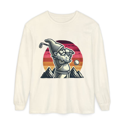 Golf Gnome | Unisex Garment-dyed Long Sleeve Shirt
