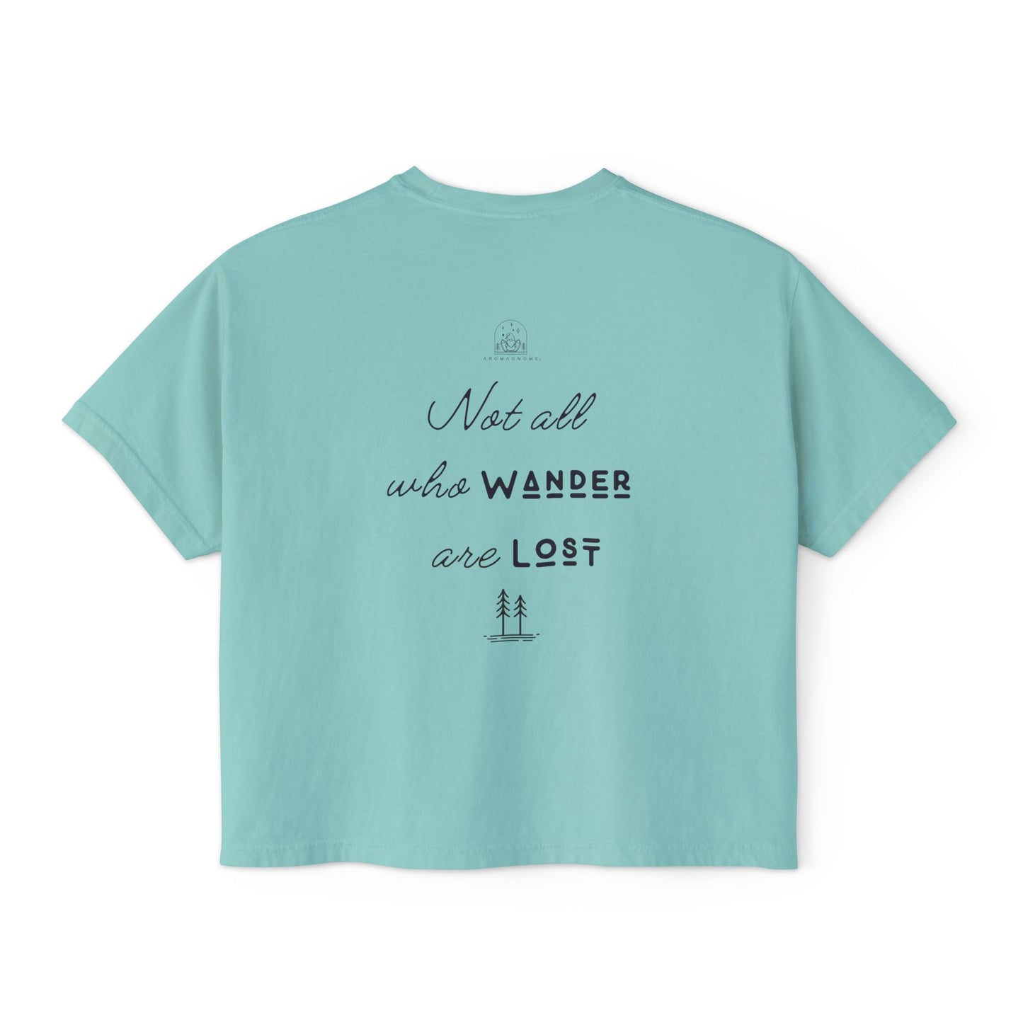 Wanderlust Gnome | Boxy Crop Top | Heavy Weight Cotton Cozieness
