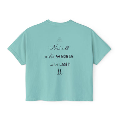 Wanderlust Gnome | Boxy Crop Top | Heavy Weight Cotton Cozieness
