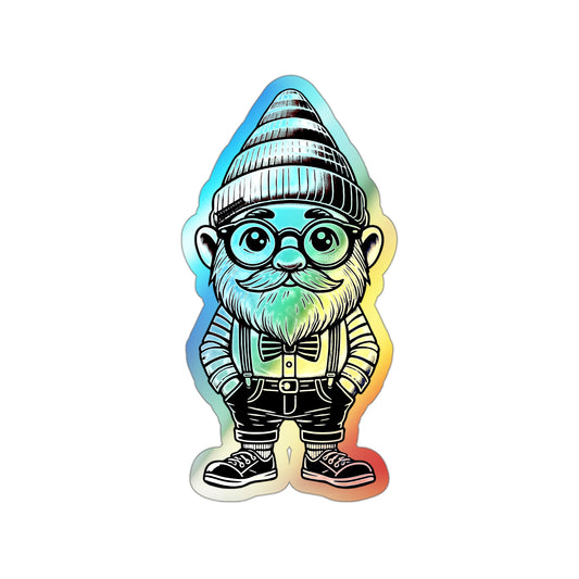 Sir Chrome Gnome | Vintage Holographic Sticker