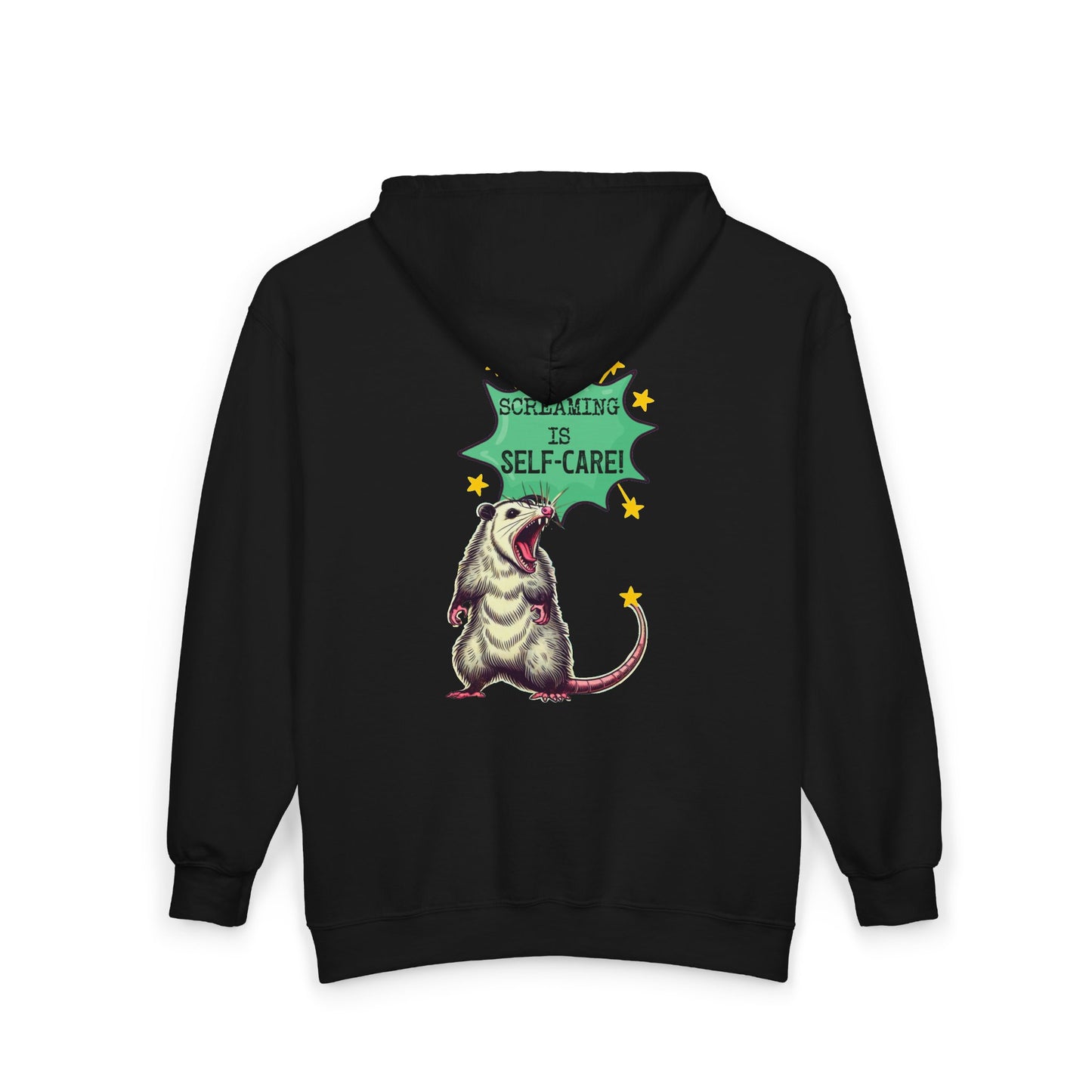Zip Hoodie — Screaming is Self-Care Graphic Zip-Up