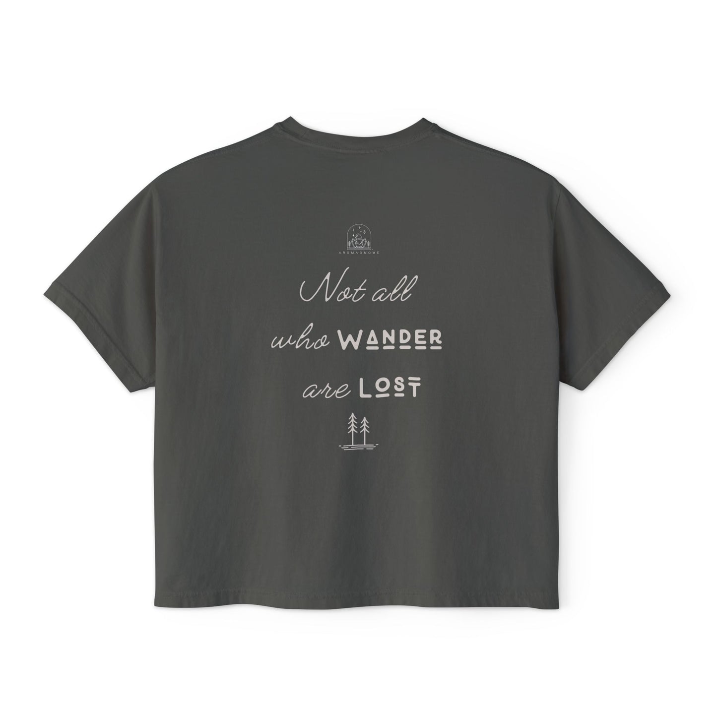Wanderlust Gnome | Boxy Crop Top | Heavy Weight Cotton Cozieness