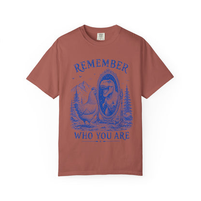 Dude Dino | Remember Who You Are Chicken & T-Rex Graphic Tee