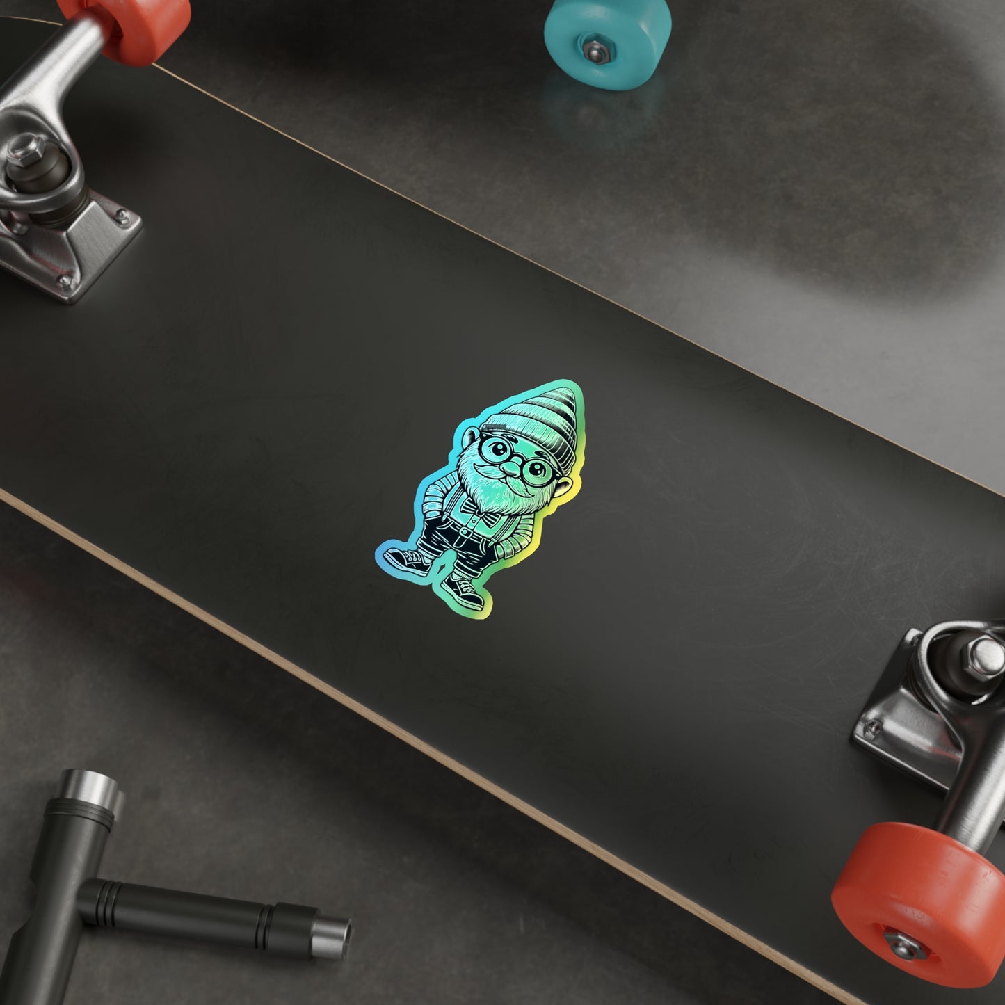 Sir Chrome Gnome | Vintage Holographic Sticker